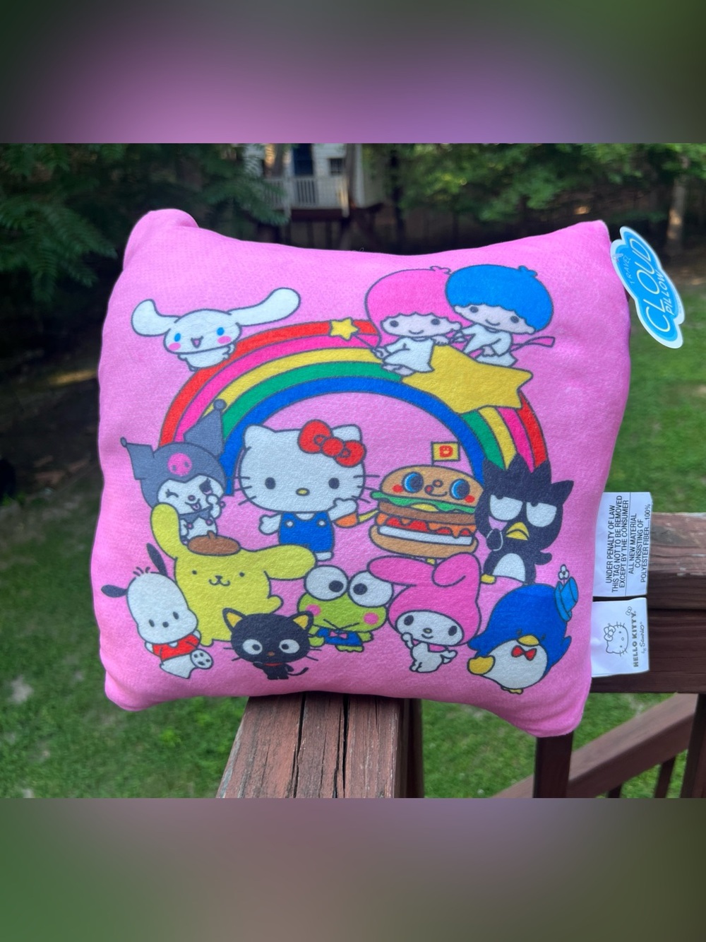 Sanrio Hello Kitty & Friends Travel Cloud Pillow,Unisex Kidcore,2024|Sz: 13"x13"